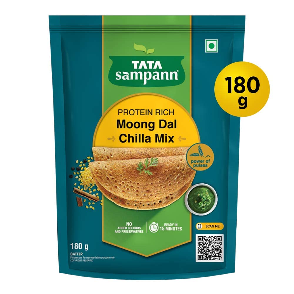 Tata Sampann Moong Dal Chilla Mix, 180g