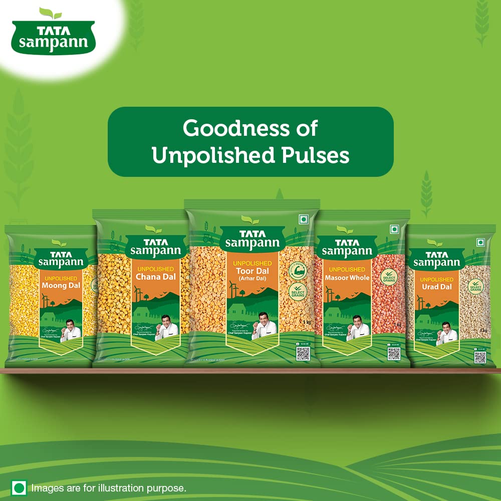 Tata Sampann Unpolished Toor Dal (Arhar Dal), 1kg