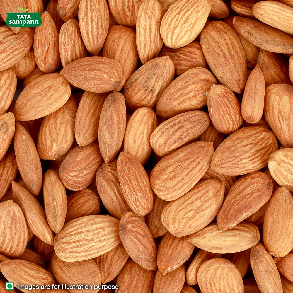 Tata Sampann Pure California Almonds Whole | Premium Badam Giri | Rich in Protein, Magnesium, Phosphorus, and Dietary Fibre | Premium Nuts & Dry Fruits | 500g