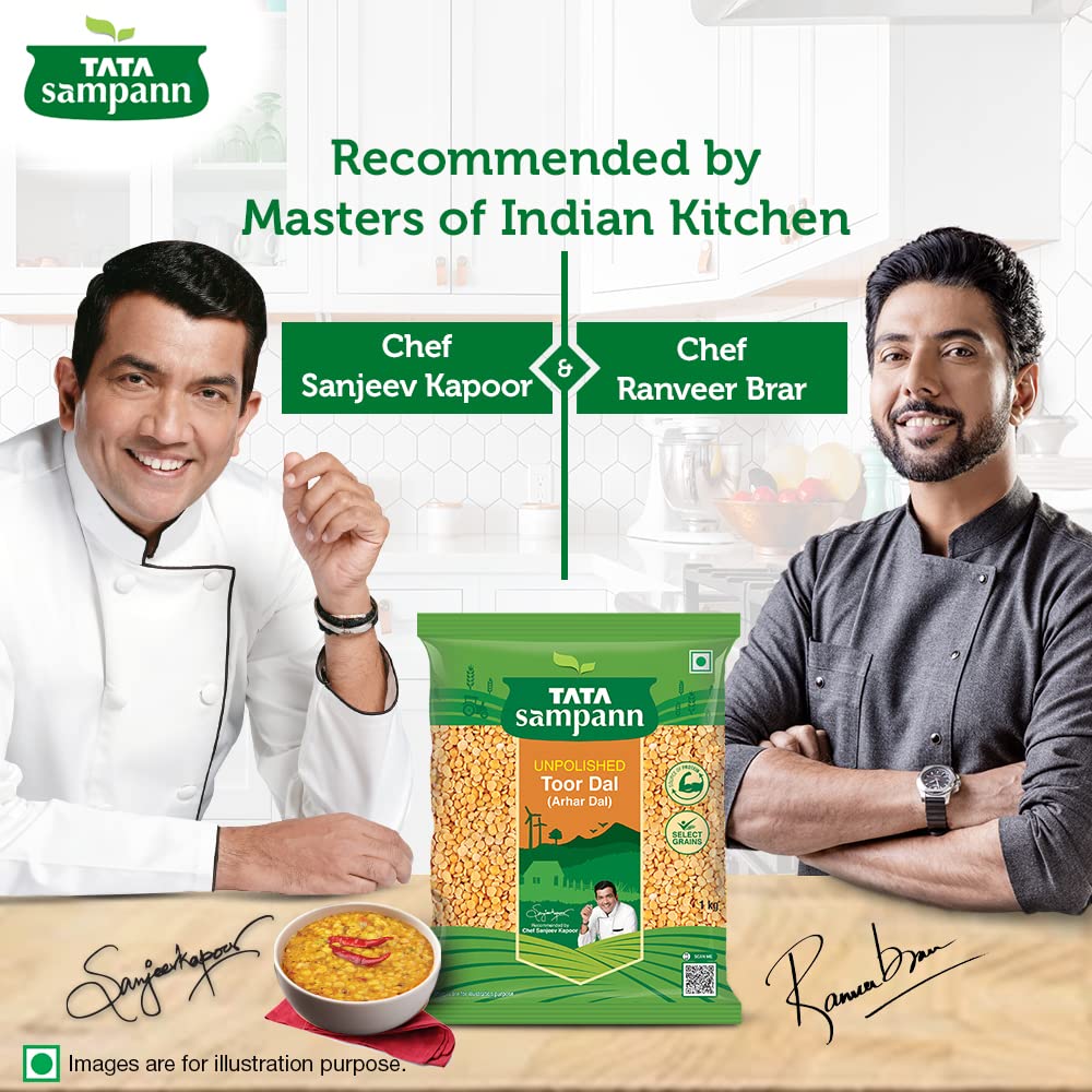 Tata Sampann Unpolished Toor Dal (Arhar Dal), 1kg