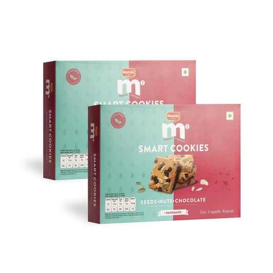 Chitale M² Smart Cookies Seeds-Nuts-Chocolate - Millets, Handmade, 200g (Pack of 2)